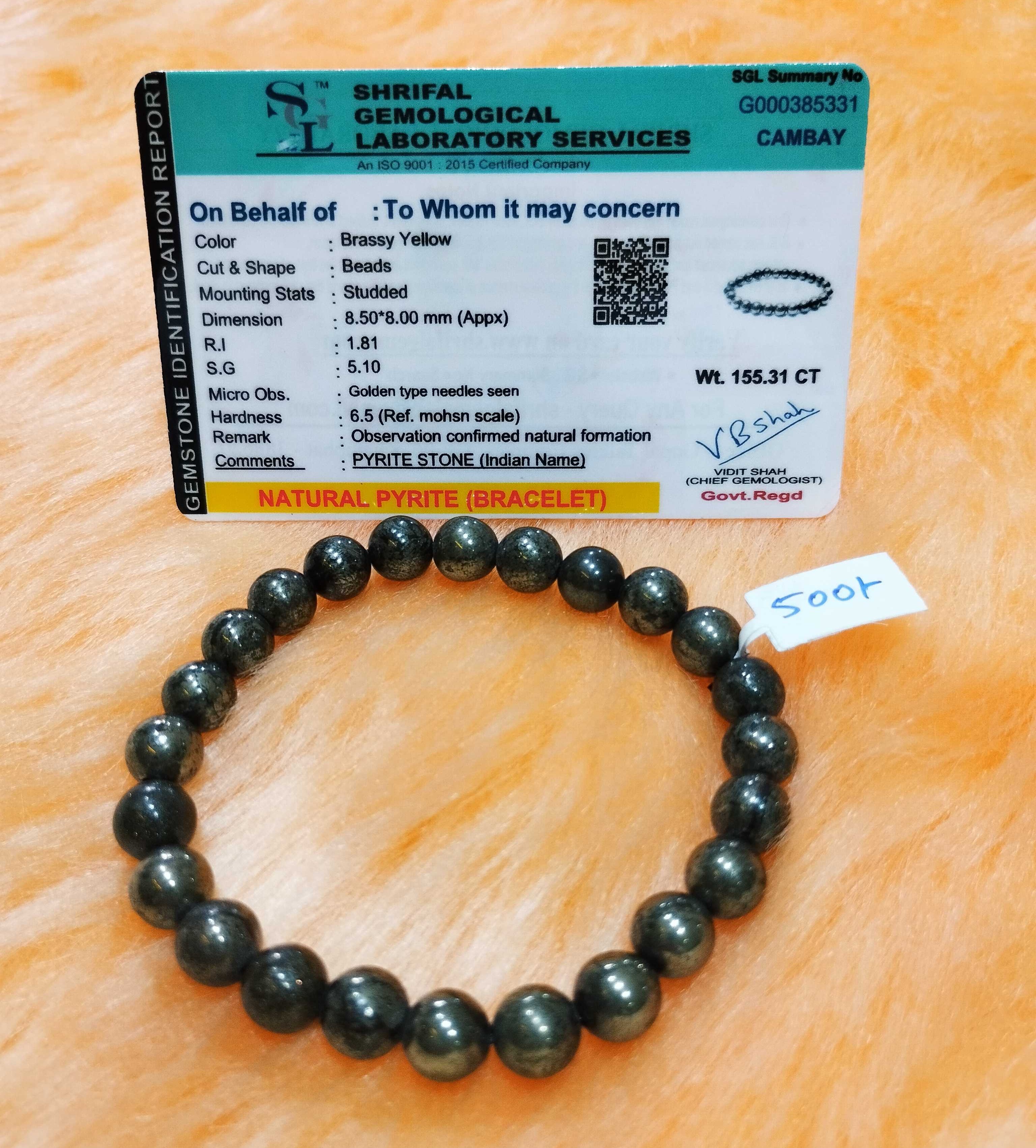 Natural Pyrite Bracelet