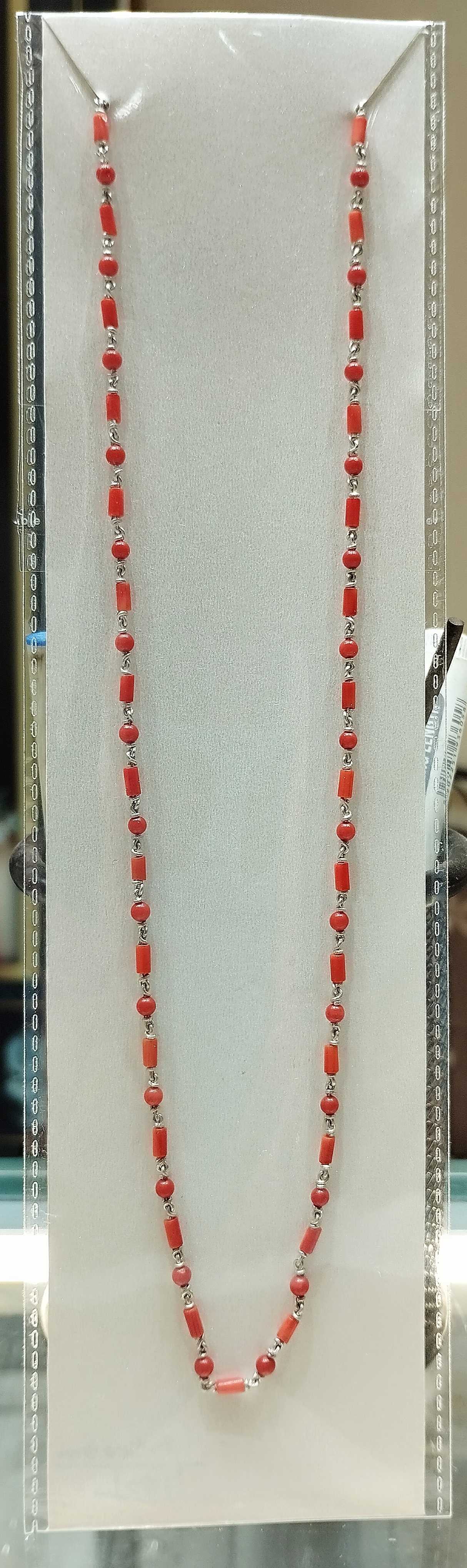 मंगळ रत्न माळ 2mm (पोवळा/मुंगा/Red Coral)