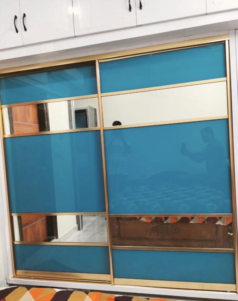 Aluminium,Stylish Wardrobes Front, Sliding Glass