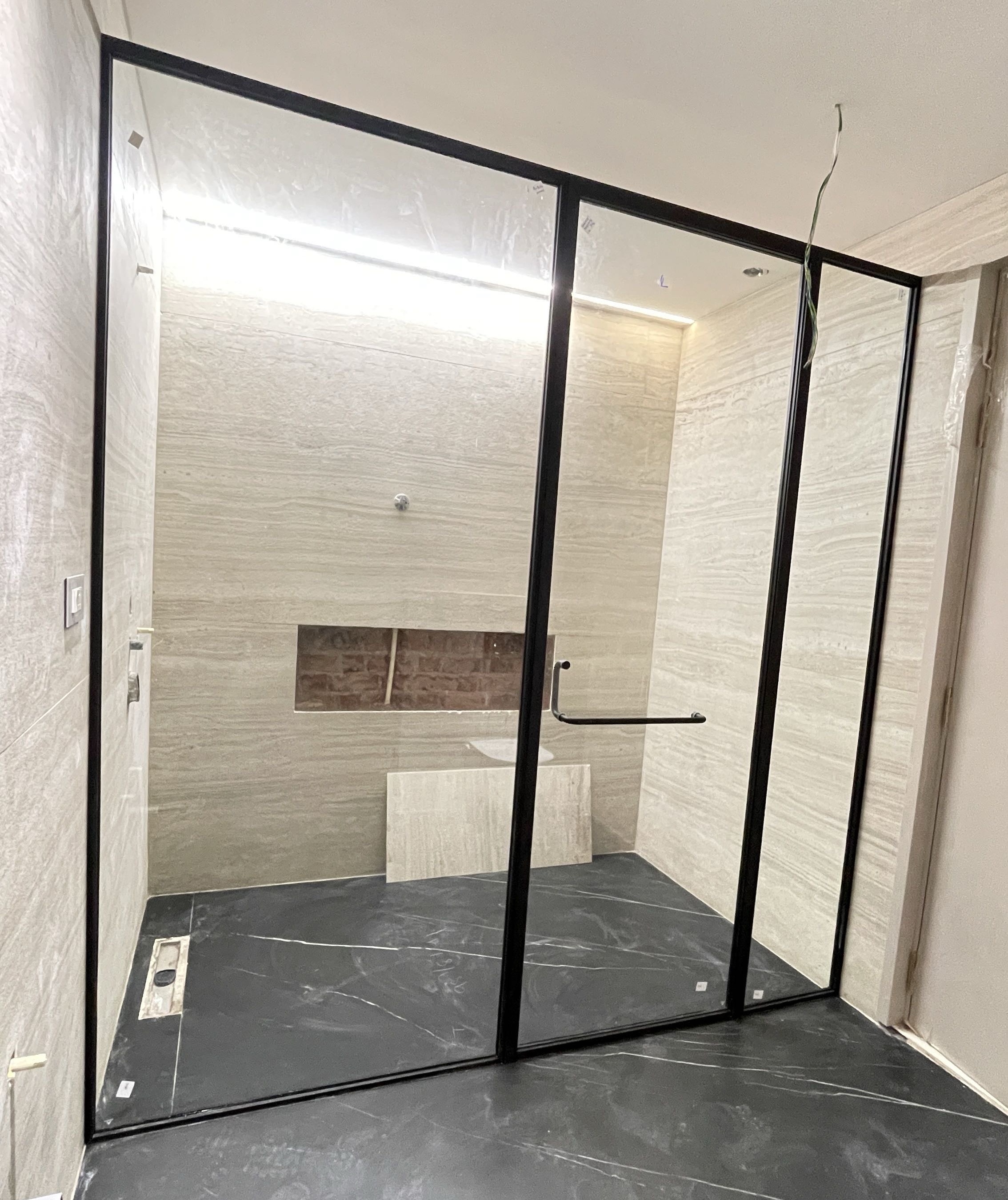 Aluminium Slim Bathroom Shower Partition